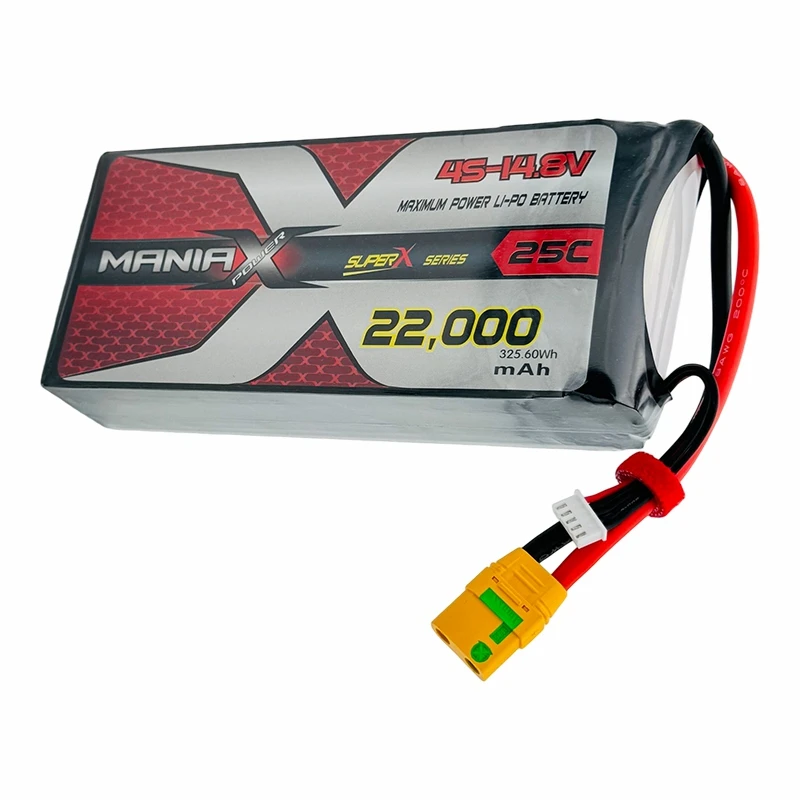 ManiaX Normal Lipo 4S-14.8V 22 000 mAh 25C Drone & UAV -akku