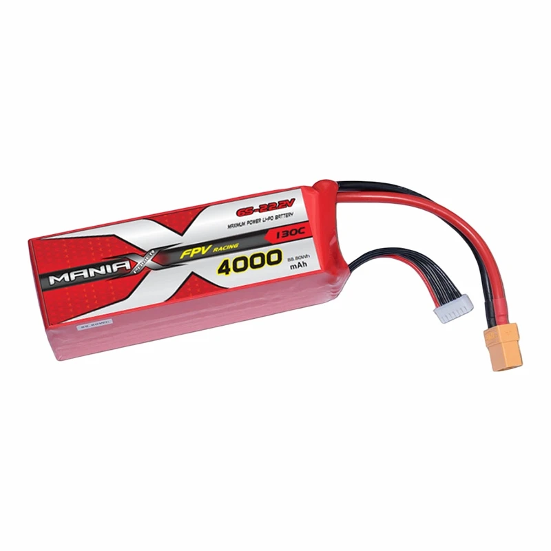 6S-22.2V 4000mAh 130C FPV Racing Lipo -akku